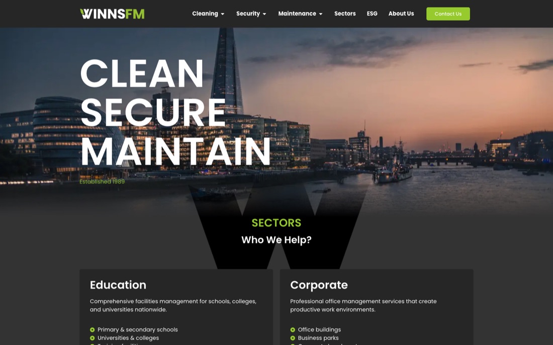 Website built for WINNS