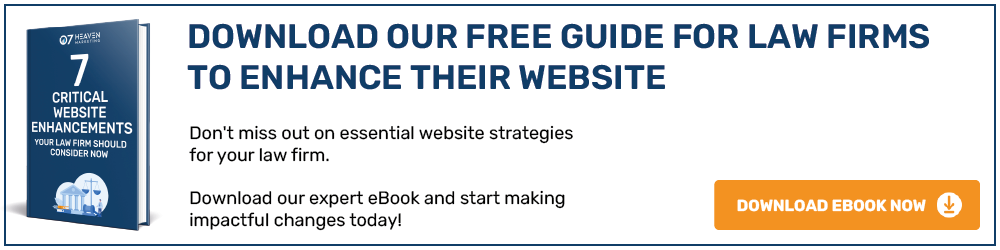 Long eBook Advert 7 Critical Website Enhancements Your Law Firm Should Consider Now!