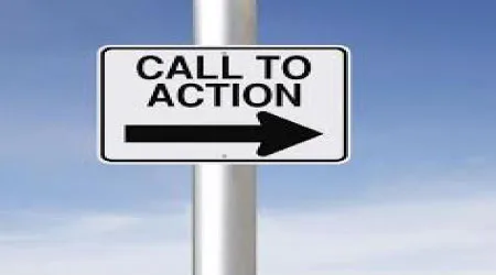 call to action road sign