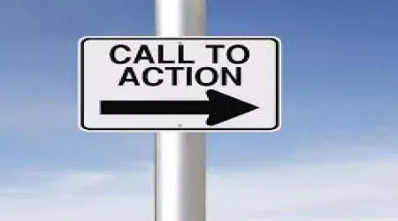 call to action road sign
