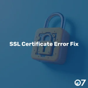 SSL Certificate Error Fix