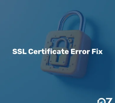 SSL Certificate Error Fix